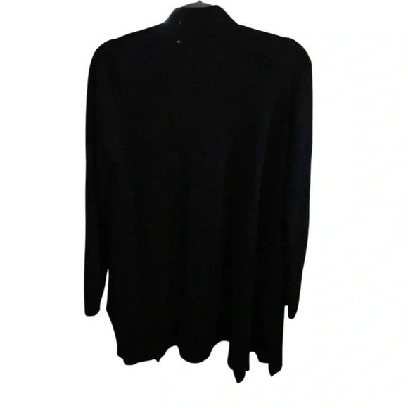 Eileen Fisher 100% Merino Wool Black Open Cardigan Size Medium - Picture 6 of 7